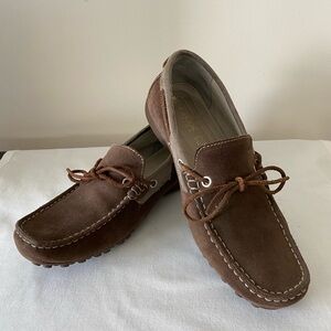 Geox Sz 7 Men’s suede brown mocassin drivers slip on EUC